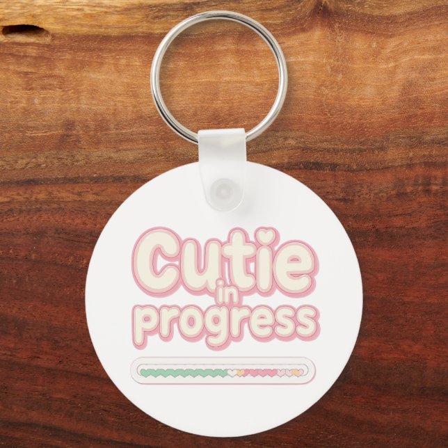 Porte-clés Funny "Cutie in Progress" Loading Bar (Recto)