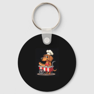 Porte-clés Funny Dachshund Chien Hotdog Sandwich Weenie Sauci