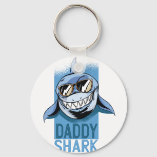 Porte-clés Funny DADDY SHARK Fête des pères Cadeau Anniversai