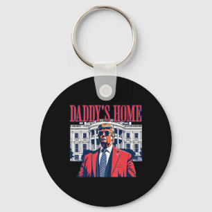 Porte-clés Funny Daddy's Home Trump Pink 2024 Take America Ba