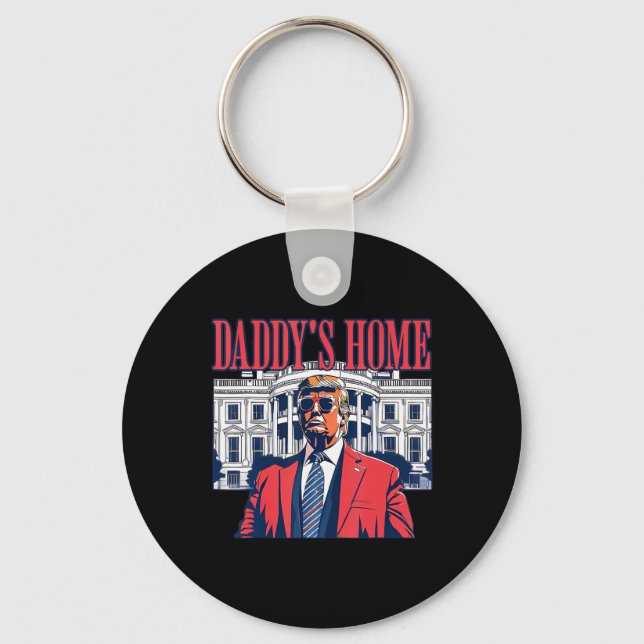 Porte-clés Funny Daddy's Home Trump Pink 2024 Take America Ck (Recto)