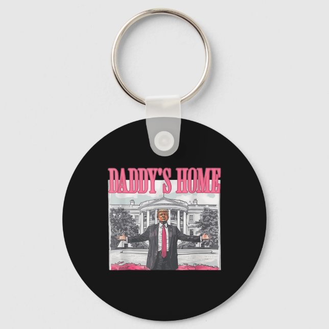 Porte-clés Funny Daddy's Home Trump Pink 2024 Take America Ck (Recto)