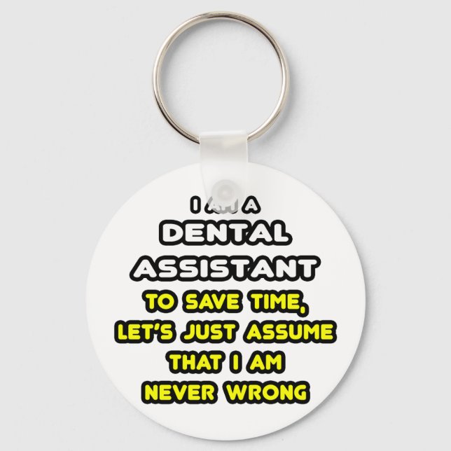 Porte-clés Funny Dental Assistant T-Shirts (Recto)