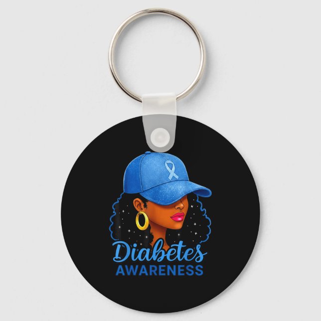 Porte-clés Funny Diabetes Awareness Month Black Women  (Recto)