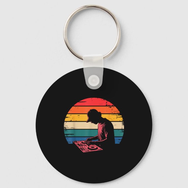 Porte-clés Funny Dj Art Men Women Music Producer Disc Jockey  (Recto)