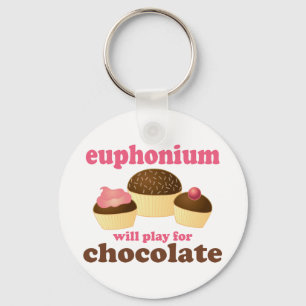 Porte-clés Funny Euphonium Jouera Pour Le Chocolat