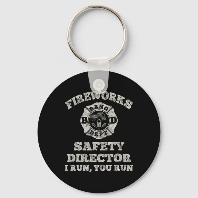 Porte-clés Funny Fireworks Directeur de la sécurité Firefight (Recto)