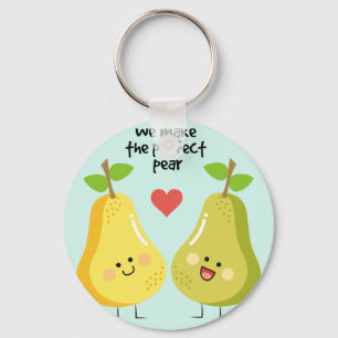 Porte-clés Funny fruit pun we make the perfect pear