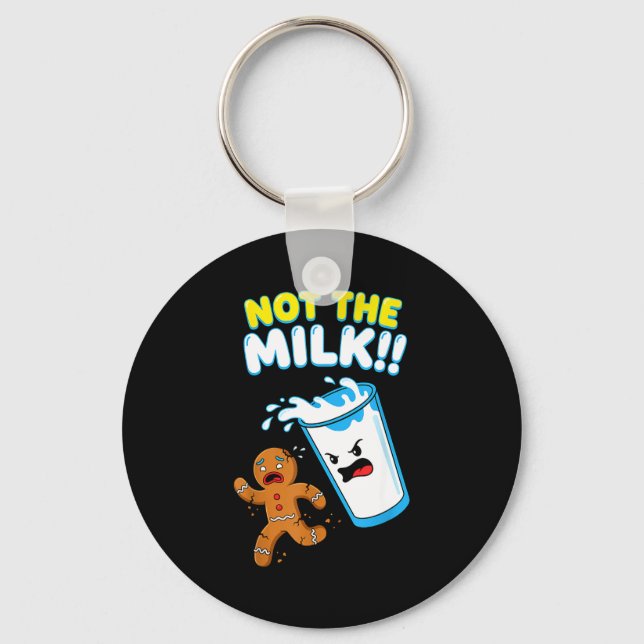 Porte-clés Funny Gingerbread Man Not The Milk Pun Cookies Wom (Recto)