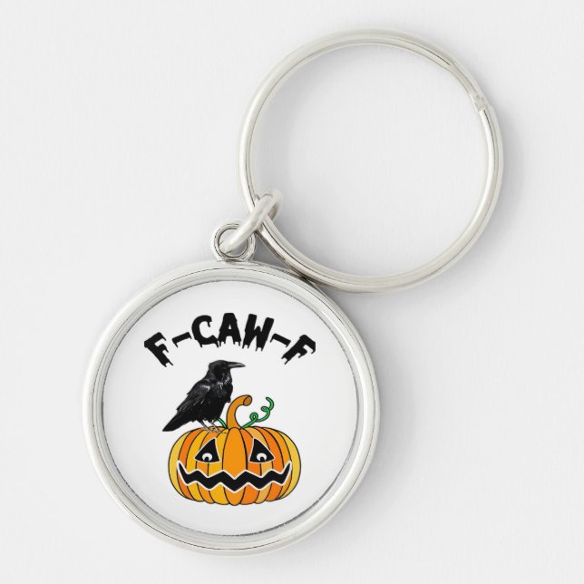 Porte-clés Funny Gothic Crow Humor F-Caw-F Essential (Devant)