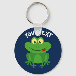 Porte-clés Funny green frog cartoon keychain for kids