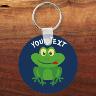 Porte-clés Funny green frog cartoon keychain for kids