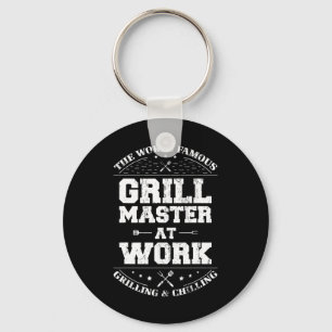 Porte-clés Funny Grill Master Barbecue Chef Fumé Viande Lover