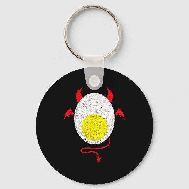 Porte-clés Funny Halloween Shirt Devil Egg Yolk Food Lover La (Recto)