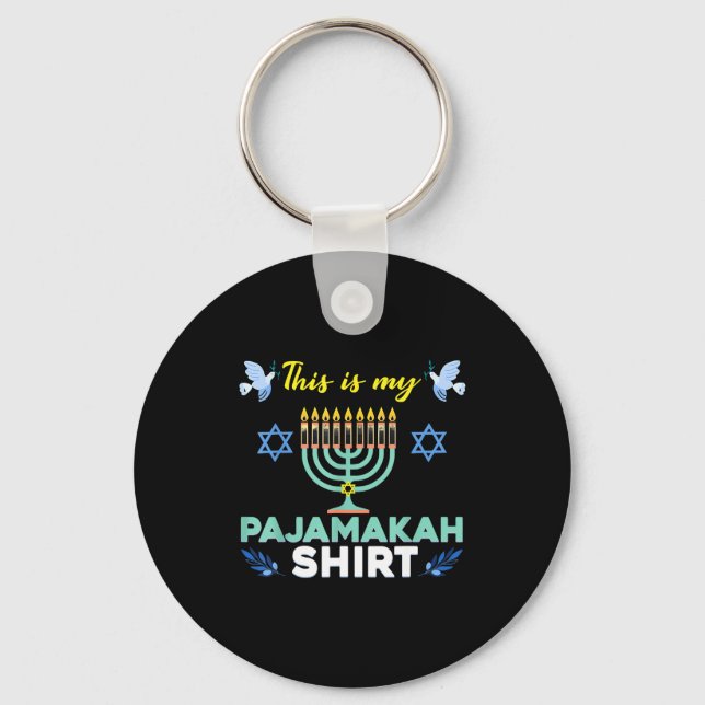 Porte-clés Funny Hanukkah Pajama Shirt This Is My Pajamakah G (Recto)