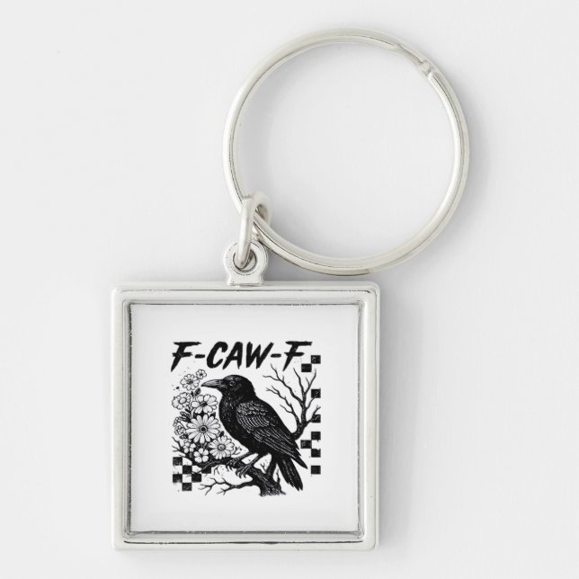 Porte-clés Funny Humor Crow Gothic F-Caw-F Essential (Devant)