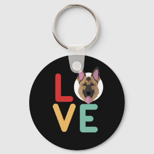 Porte-clés Funny I Love German Shepherd I Heart My Dog Lover
