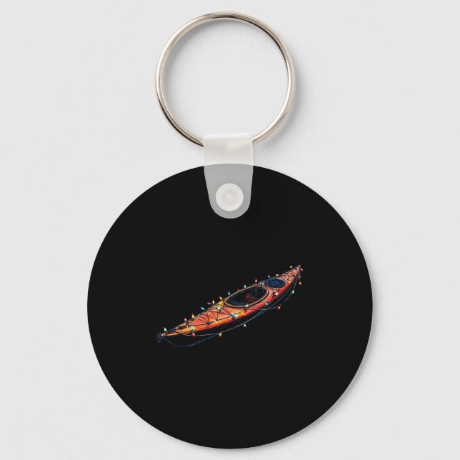 Porte-clés Funny Kayak Christmas Graphics Lights Lover Kayaki (Recto)