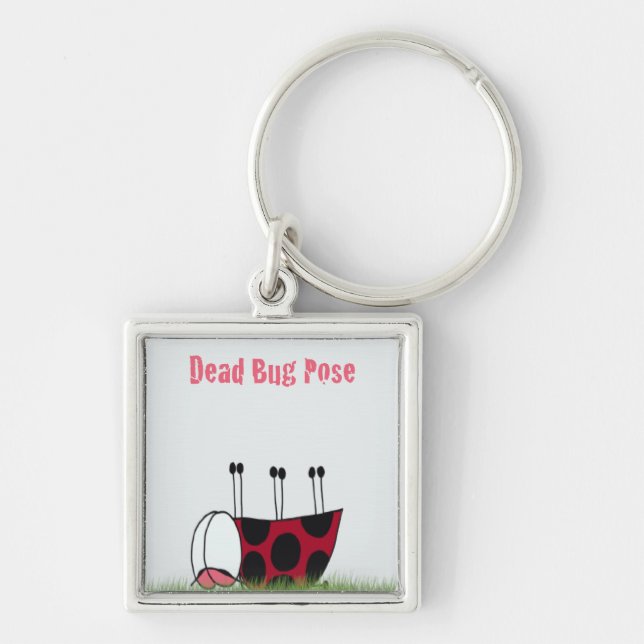 Porte-clés Funny Ladybug Dead Bug Yoga Pose (Devant)