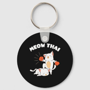 Porte-clés Funny Muay Thai Cats Thai Boxe Thai Fighter Cadeau