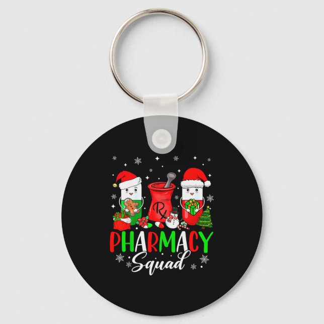 Porte-clés Funny Pharmacy Tech Squad Christmas Matching Holid (Recto)