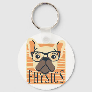 Porte-clés Funny PHYSICS Français Bulldog Science enseignant