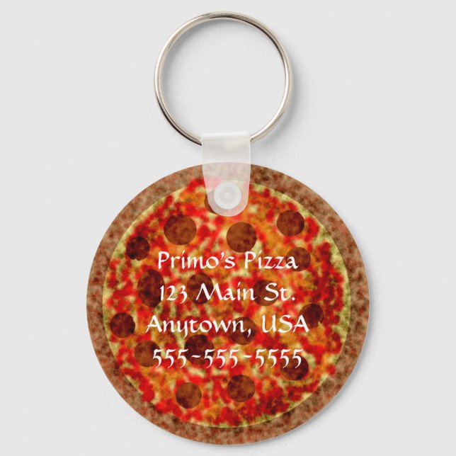 Porte-clés Funny Pizzeria Porte - clés promotionnels personna (Recto)
