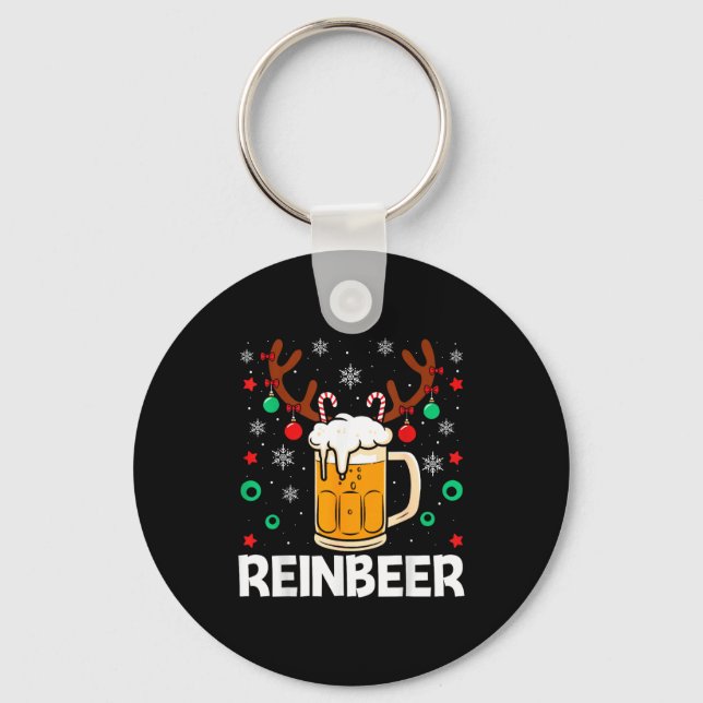 Porte-clés Funny Reinbeer Winedeer Beer Wine Matching Couples (Recto)