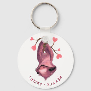 Porte-clés Funny Romantic Sloth Smile Porte - clé - Votre tex