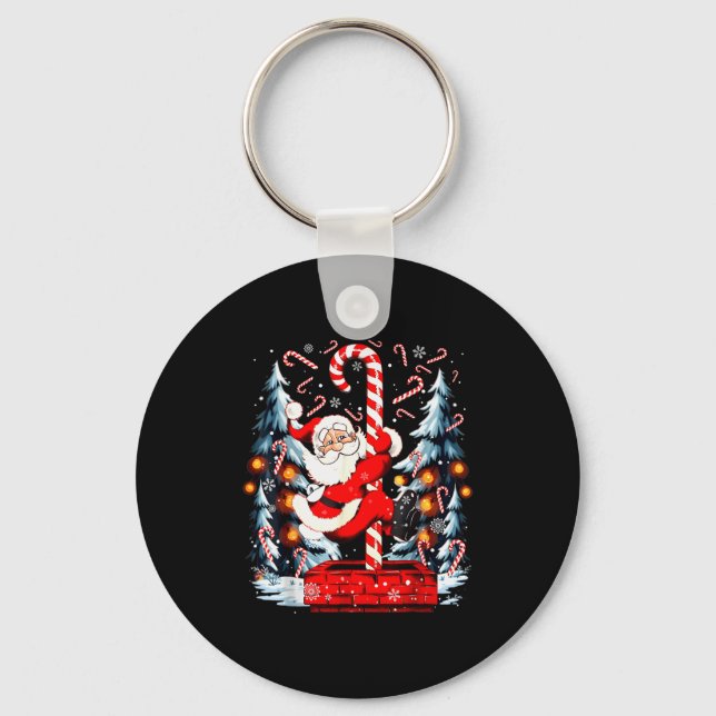 Porte-clés Funny Santa Christmas Tree Xmas Family Men Women K (Recto)