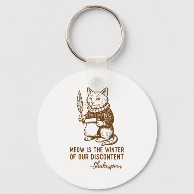 Porte-clés Funny Shakespeare Quote Cat Shakespurr  (Recto)