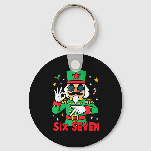 Porte-clés Funny Six Seven Meme Christmas Nutcracker Saying 6 (Recto)