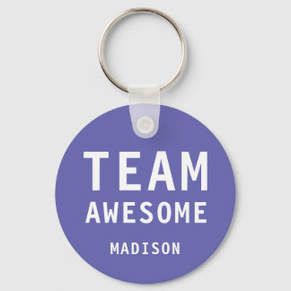 Porte-clés Funny Team Awesome Purple Personalized Name