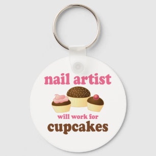 Porte-clés Funny travaillera pour Cupcakes Artiste à ongles