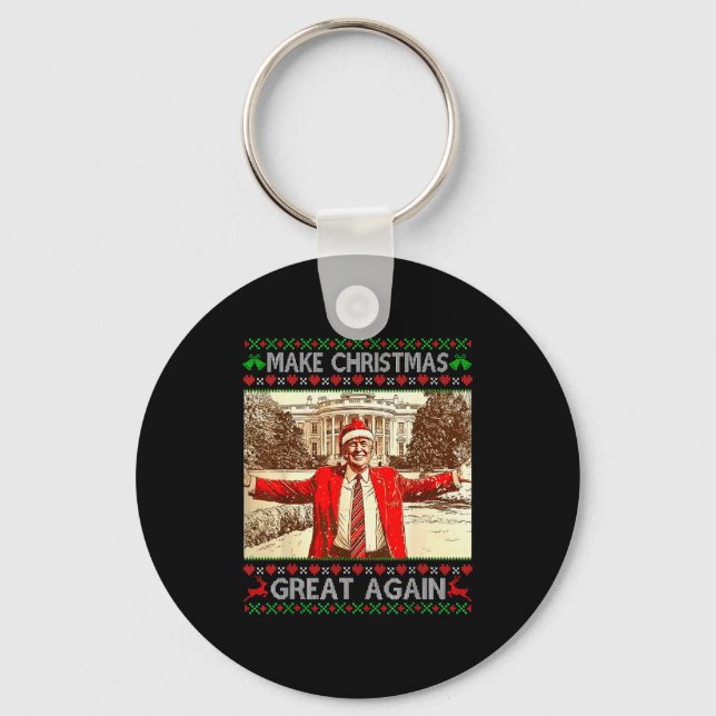 Porte-clés Funny Trump Make Christmas Great Again Xmas Family (Recto)
