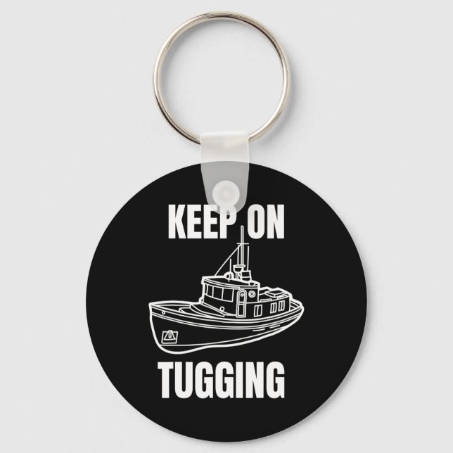 Porte-clés Funny Tug Boat Captain Graphic  (Recto)