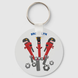 Porte-clés Funny wrench monster tools humour cartoon