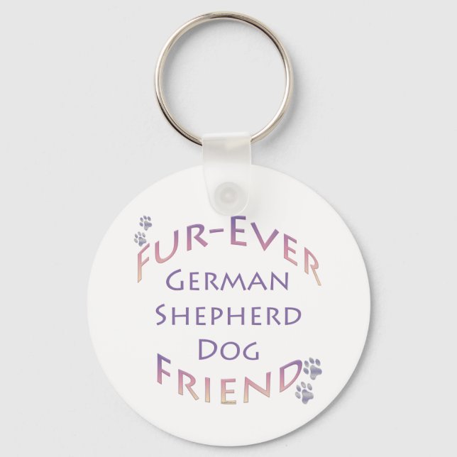 Porte-clés Furever de chien berger allemand (Recto)