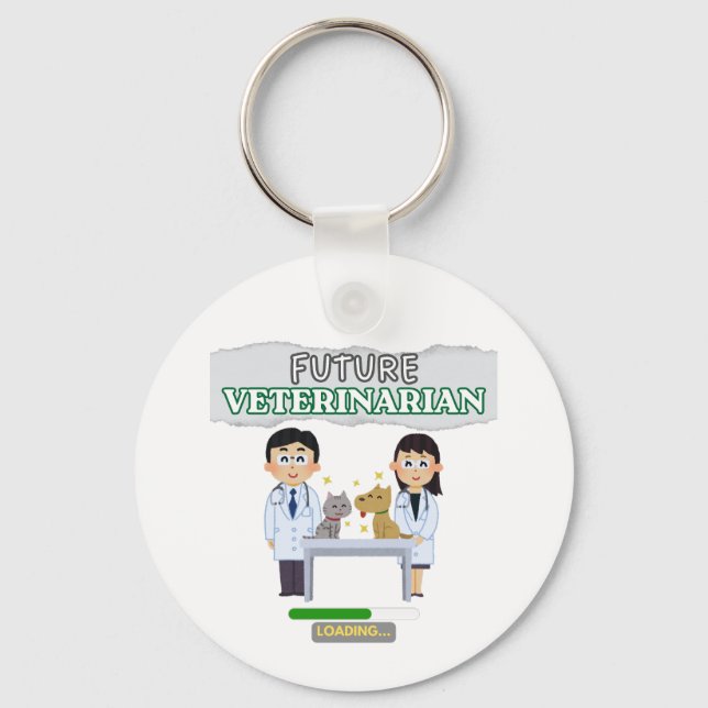 Porte-clés Future Veterinarian Loading – Vet Student Design (Recto)