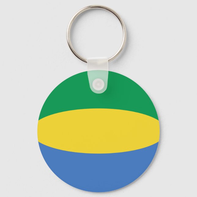 Porte-clés Gabon Porte - clé du drapeau Fisheye (Recto)
