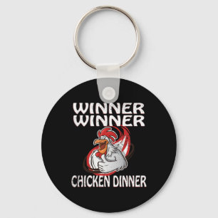 Porte-clés Gagnant Loser Vidéo Jeu Dîner de poulet Joueur