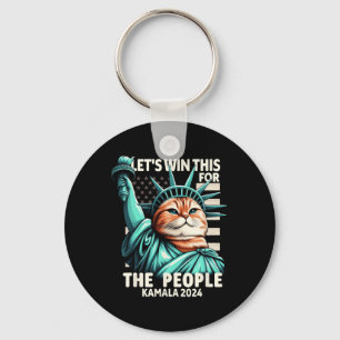 Porte-clés Gagnez ceci pour le peuple drôle Chat Statue de la