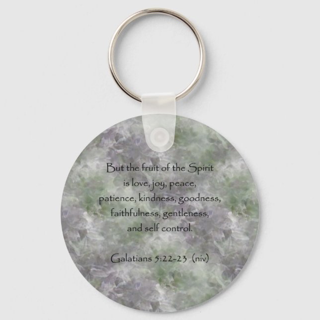 Porte-clés Galates 5:22-23 ~ Fruit de l'Esprit (Recto)