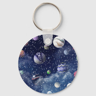 Porte-clés Galaxie bleue