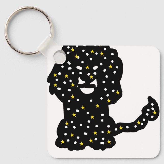 Porte-clés Galaxy Lion Keychain – Cosmic Mane Silhouette (Recto)