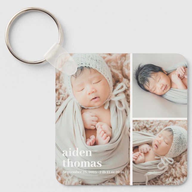 Porte-clés Galerie Simple De Trois Porte - clé Personnalisé (Recto)