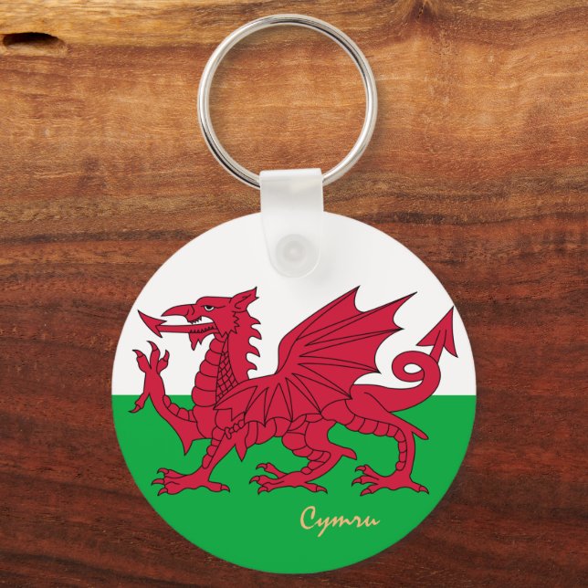 Porte-clés Gallois Drapeau & Galles mode, sports / Cymru (Recto)
