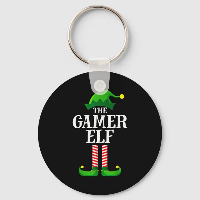 Porte-clés Gamer Elf Matching Family Group Christmas Party Py (Recto)