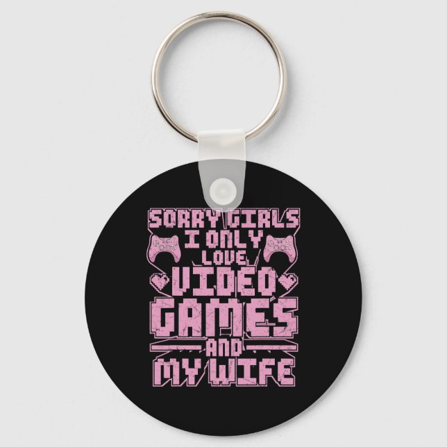 Porte-clés Gamer Priorities – Video Games And Wife  (Recto)