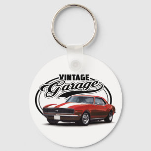 Porte-clés Garage vintage Camaro rouge